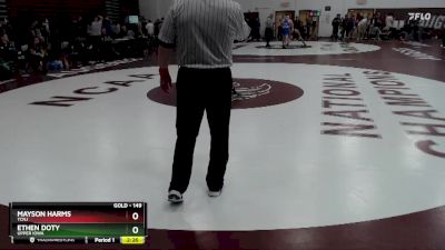 149 lbs Quarterfinal - Ethen Doty, Upper Iowa vs Mayson Harms, TCNJ