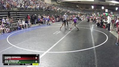 113 lbs Round 3 (6 Team) - Zaiden Espinoza, Idaho vs Zoe Steinkamp, Minnesota Storm Red