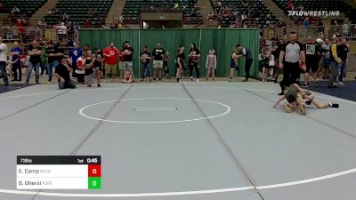 73 lbs Consi Of 8 #2 - Evan Camp, Rockmart Takedown Club vs Blake Ghersi, Pope Junior Wrestling Club