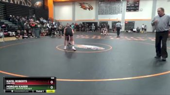 135 lbs Cons. Round 2 - Morgan Kaiser, Epworth, Western Dubuque vs Kayel Roberts, Linn-Mar