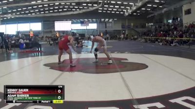 174 lbs Champ. Round 1 - Kenny Sauer, Oneonta State vs Adam Barker, State University Of New York At Cortland