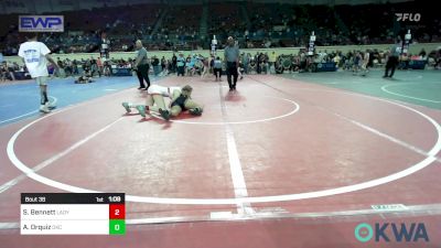 110 lbs Quarterfinal - Sophia Bennett, Lady Outlaw Wrestling Academy vs Angelina Orquiz, OKC Saints Wrestling