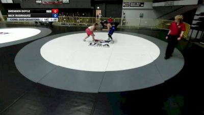 74 lbs Cons. Sub-quarters - Brenden Doyle, Woodlake High School Wrestling vs Nick Rodriguez