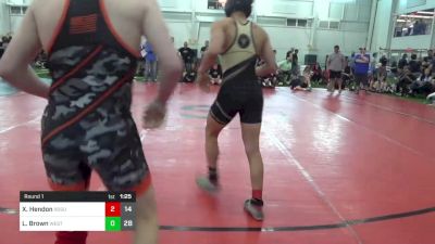 140 lbs Round 1 - Xavier Hendon, Rogue W.C. (OH) vs Lucas Brown, West Virginia Wild