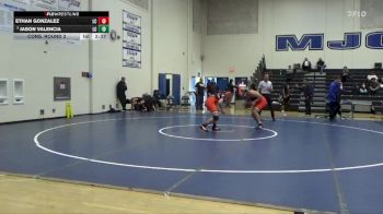 165 lbs Cons. Round 3 - Ethan Gonzalez, Lassen College vs Jason Valencia, Lassen College