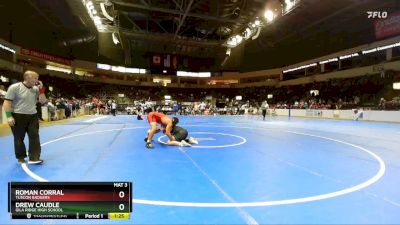 215 lbs Champ. Round 1 - Drew Caudle, Gila Ridge High School vs Roman Corral, Tuscon Badgers