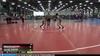 80 lbs Round 2 (6 Team) - Michael Santoro, NCWAY National Team vs Brighton Karvoski, Agression Legionaries