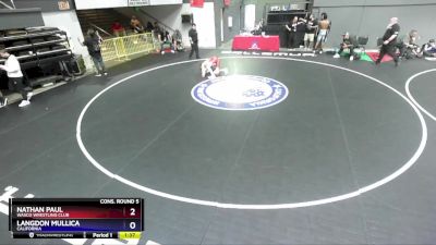 157 lbs Cons. Round 5 - Nathan Paul, Wasco Wrestling Club vs Langdon Mullica, California