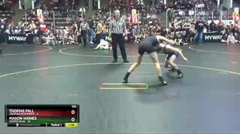 102 lbs Quarterfinals (8 Team) - Mason Haines, Dundee Blue vs Thomas Fall, Jackson Northwest