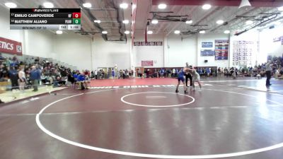 132 lbs Round Of 32 - Emilio Campoverde, New Fairfield vs Matthew Aliano, Plainville