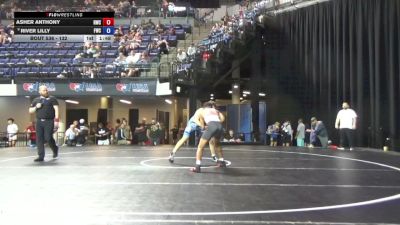 132 lbs Cons. Sub-semis - Asher Anthony, Richmond Wrestling Club vs River Lilly, Franklin Wrestling Club