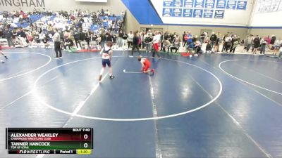 96 lbs Semifinal - Alexander Weakley, Champions Wrestling Club vs Tanner Hancock, Top Of Utah