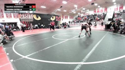 125 lbs Cons. Semi - Nautica Rodriguez, Centennial (Corona) vs Arianna Estrella, Hesperia