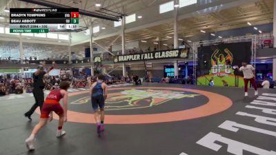 105 lbs 1st Place Match - Bradyn Tompkins, Unattached vs Beau Abbott, Roundtree Wrestling