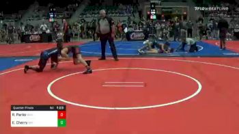 98 lbs Quarterfinal - Reece Parks, Maize Kids Wrestling Club vs Elijah Cherry, Blue T Panthers