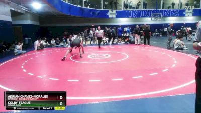 184 lbs Cons. Semi - Colby Teague, Mount Olive vs Adrian Chavez-Morales, Southern Oregon University