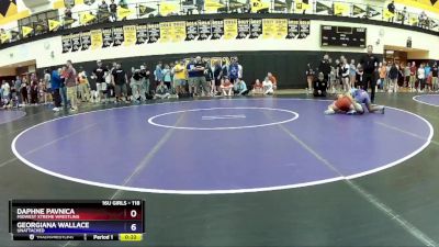 118 lbs Quarterfinal - Daphne Pavnica, Midwest Xtreme Wrestling vs Georgiana Wallace, Unattached