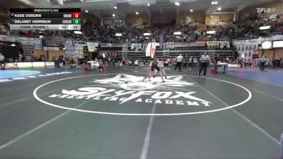 157 lbs Cons. Round 1 - Kade Osborn, Kingman Hs vs Delaney Herrman, Leon-Bluestem Hs