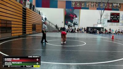 115 lbs Cons. Round 3 - Sylvia Pritchett, Woodburn vs Audrey Miller, Tillamook