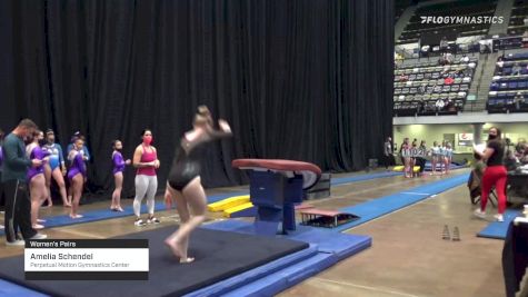Amelia Schendel - Women's Pairs, Perpetual Motion Gymnastics Center - 2021 Women's Xcel Region 4 Championships