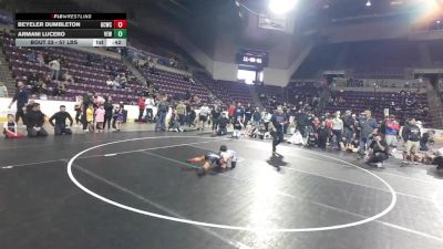 57 lbs Quarters - Beyeler Dumbleton, Bear Cave Wrestling Club vs Armani Lucero, Valley Elite Wrestling