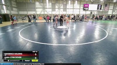 100 lbs Semifinal - Kaydence Golding, ND vs Kara-Lynn Dover, GA