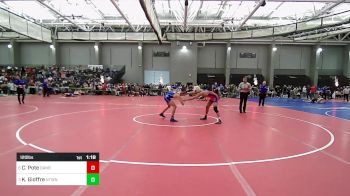 120 lbs Quarterfinal - Cristian Pote, Danbury vs Kenna Gioffre, Newtown