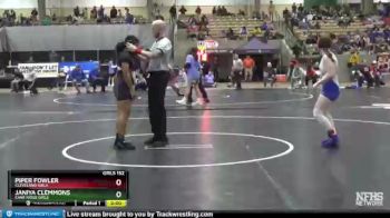 Girls 152 lbs Quarterfinal - Piper Fowler, Cleveland Girls vs Janiya Clemmons, Cane Ridge Girls