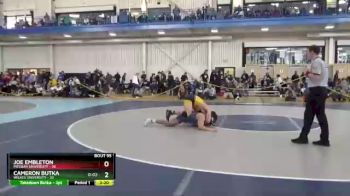 197 lbs Champ. Round 2 - Cameron Butka, Wilkes University vs Joe Embleton, Messiah University