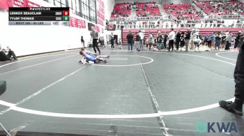 64 lbs Consi Of 4 - Lennox Beauclair, Southmoore SaberCats Wrestling vs Tyler Thomas, Choctaw Ironman