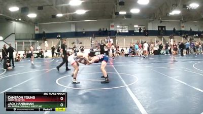 145 lbs 3rd Place Match - Cameron Young, Alber Athletics vs Jack Hanrahan, Arlington Cardinals Wrestling