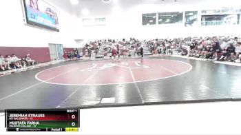 285 lbs Round 1 (3 Team) - Mustafa Farha, Palomar College vs Jeremiah Strauss, Mt. SAC (White)