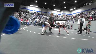 70 lbs Consolation - Crew Vandersee, Weatherford Youth Wrestling vs Sam Burrows, Noble Takedown Club