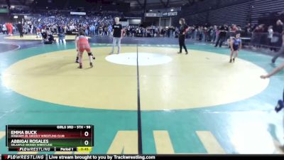 98 lbs Semifinal - Emma Buck, Hoquiam Jr. Grizzly Wrestling Club vs Abbigai Rosales, SelahFlo Vikings Wrestling