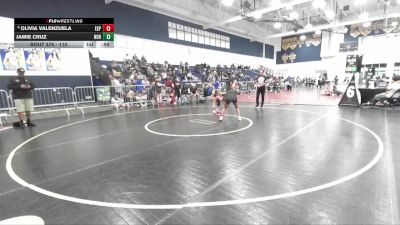 110 lbs Cons. Round 4 - Jamie Cruz, Northview vs Olivia Valenzuela, Esperanza