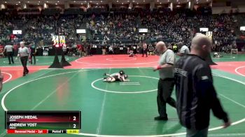 55 lbs Semifinal - Andrew Yost, WKS1 vs Joseph Medal, DON1