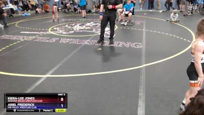 62 lbs 1st Place Match - Ariel Frederick, Mid Valley Wrestling Club vs Kiera-Lee Jones, Baranof Bruins Wrestling Club