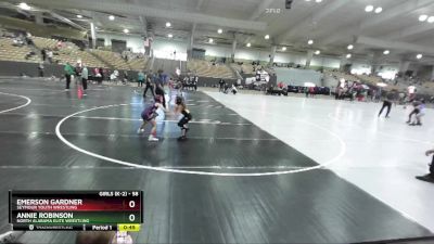 58 lbs 5th Place Match - Emerson Gardner, Seymour Youth Wrestling vs Annie Robinson, North Alabama Elite Wrestling