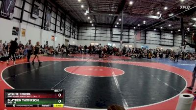 75 lbs Semis (4 Team) - Wolfie Strobl, DARKHORSE WRESTLING CLUB vs Blayden Thompson, RAW