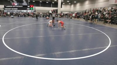 120 lbs Champ. Rd Of 64 - Vincent Schmid, Jack Pine Savage Wrestling vs Landon Gottschalk, Immortal Athletics WC