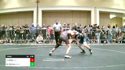 144 lbs Round Of 64 - Zack Miller, Pwc vs Max Richins, Wasatch WC