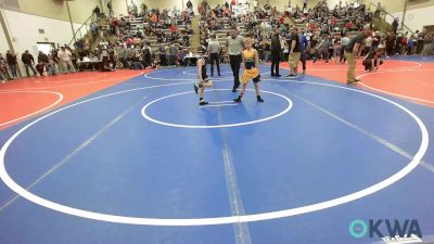 55 lbs Consi Of 4 - Maverick Walters, Dark Cloud Wrestling Club vs Theo Burleson, Wyandotte Youth Wrestling