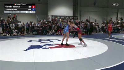 55 lbs Cons. Semis - Louisa Schwab, Menlo Wrestling Club vs Amani Jones, Cardinal WC/ Titan Mercury Wrestling Club (TMWC)