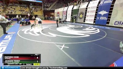 120 Class 4 lbs Cons. Round 2 - Jackson Tenny, Lafayette (Wildwood) vs Mathew Cook, Seckman