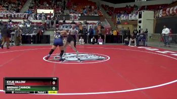 170 lbs Cons. Round 2 - Kylie Dillow, Chanute vs Brenah Cannon, Council Grove