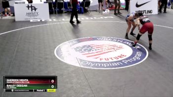 132 lbs Cons. Round 2 - Shereen Mehta, Danville Wrestling Club vs Bailey Deegan, California