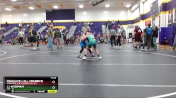 100 lbs Round 3 - Penelope Hall-Philbrick, Lexington Youth Wrestling vs Cj Weidman, C2X