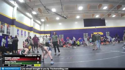 70 lbs Cons. Round 3 - Ryder Larkins, Ninety Six Wildcats vs Ryan Fults, Eastside Youth Wrestling