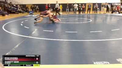 141 lbs Cons. Round 5 - Garrett Gehr, Alvernia vs Ryan Kozdra, Springfield College