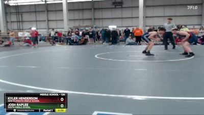 126 lbs Cons. Round 4 - Kyler Henderson, New Plymouth Middle School vs Josh Raplee, South Middle School